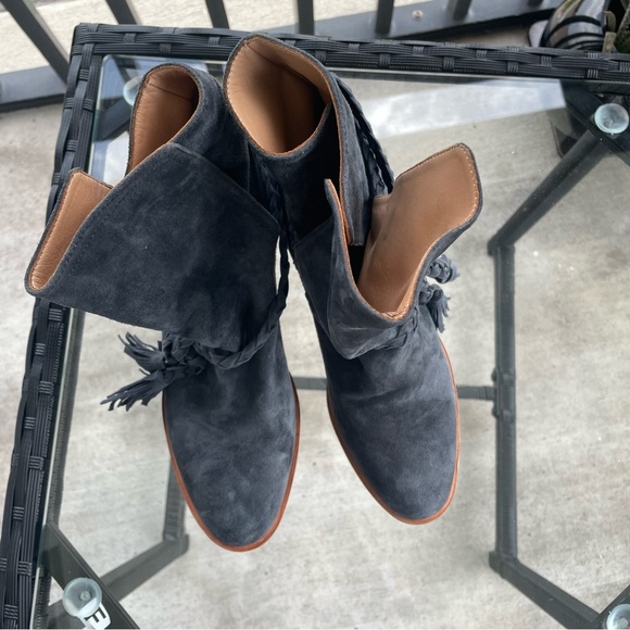 Huma Blanco Braided Suede Slip On Booties Sz 39 - Picture 6 of 7